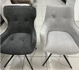 Sillas giratorias de terciopelo beige