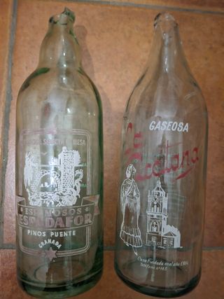 2 Botellas Gaseosa Antiguas