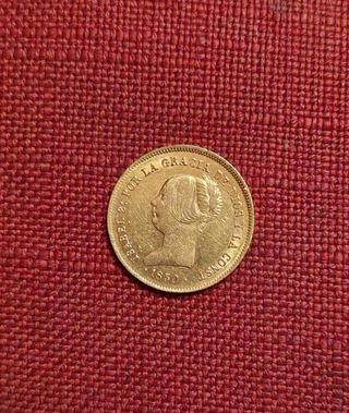 Doblón 100 Reales Oro 1850 Extraordinario.