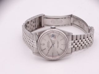 ROLEX Datejust 16220 Silver 36mm CAJA & PAPELES