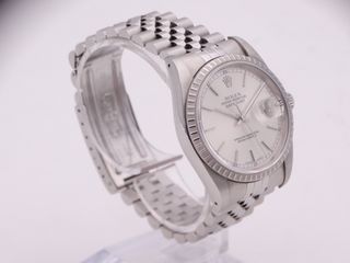 ROLEX Datejust 16220 Silver 36mm CAJA & PAPELES