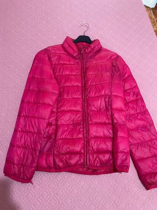 Abrigo acolchado rosa