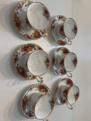 6 Tazas Royal Albert Country Rose.