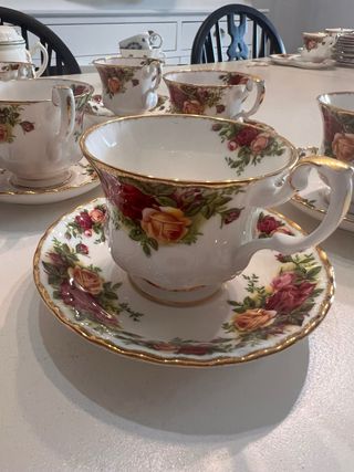 6 Tazas Royal Albert Country Rose.
