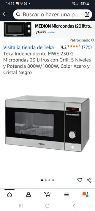 Microondas Teka MWE 230 G Inox VR01