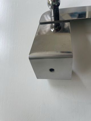 Perchero de puerta metálico plateado