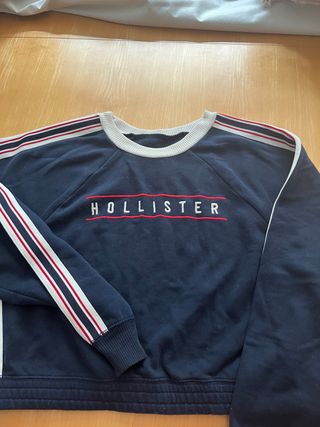 Sudadera Hollister Azul con Rayas