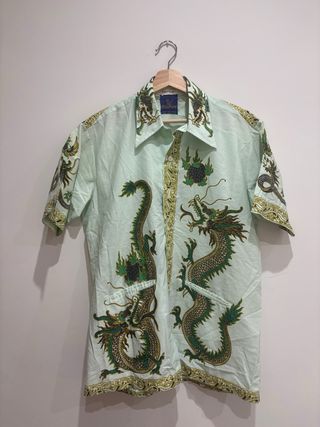 Camisa vintage batik de lujo Lion Brand 
