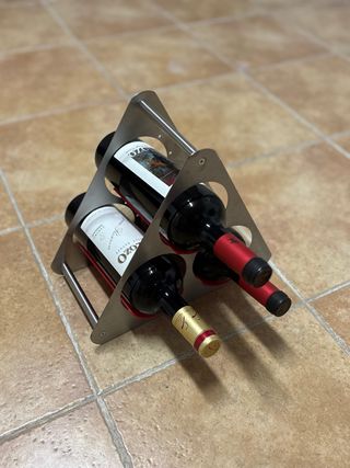 Botellero en inox para 3 botellas