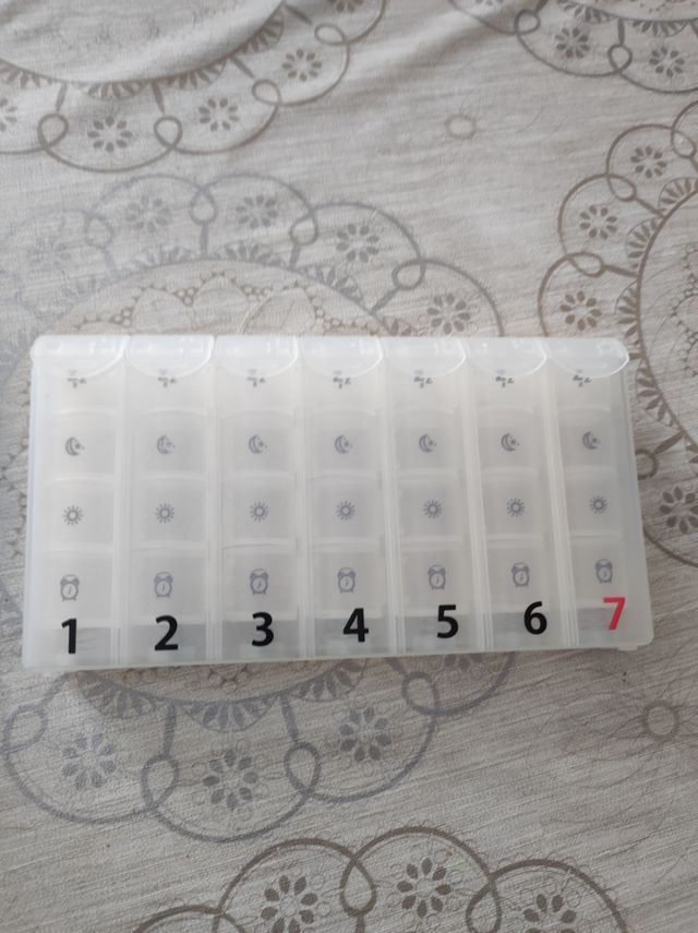 Pastillero para 7 días y 4 tomas