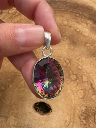 Colgante Plata Topacio Místico 