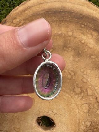 Colgante Plata Topacio Místico 