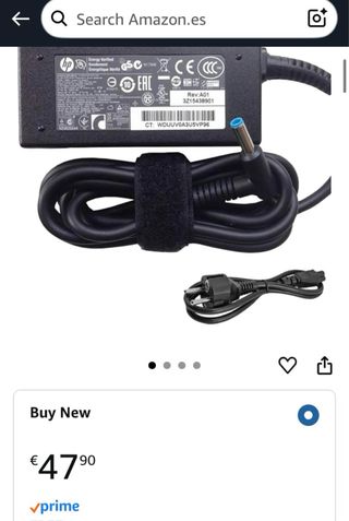Cargador HP 45W Original para Portátil