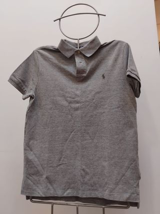 Polo Ralph Lauren Gris Manga Corta Hombre