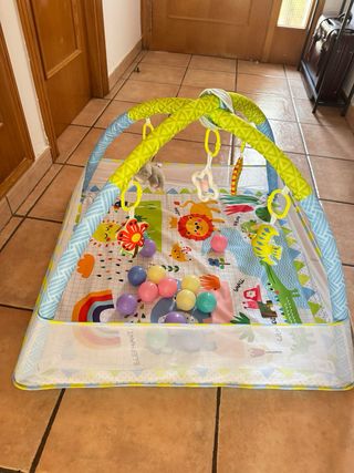 gimnasio de juego con arcos y pelotas