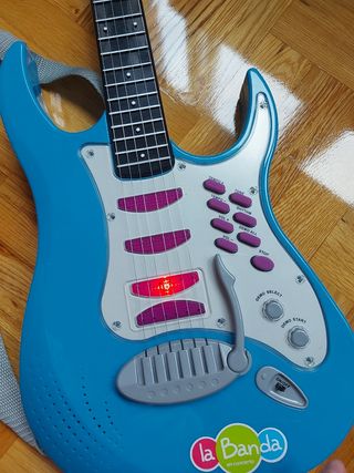 Guitarra Eléctrica Juguete Azul