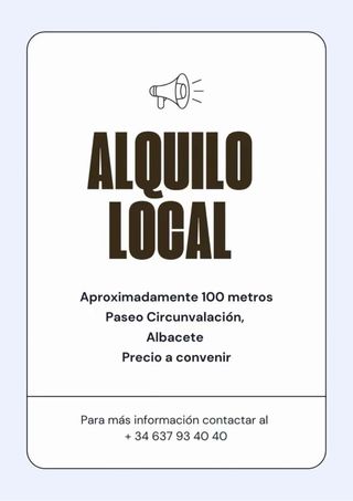 Alquiler Local 100m² Paseo Circunvalación