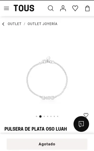 Pulsera Tous Plata AUTÉNTICA. Colección Luah