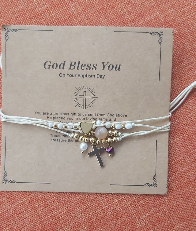 Pulsera Cruz Ajustable-Dios le bendiga