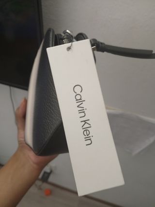 Mini borsa Calvin Klein tracolla nero/bianco sfuma