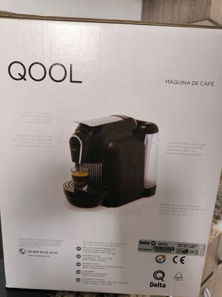 Cafetera Delta QOOL Negra. Manual,en su caja.