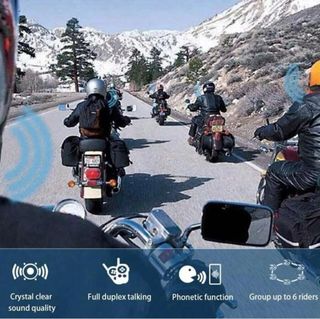 2x Interfono Moto Bluetooth V6 Plus Impermeabile