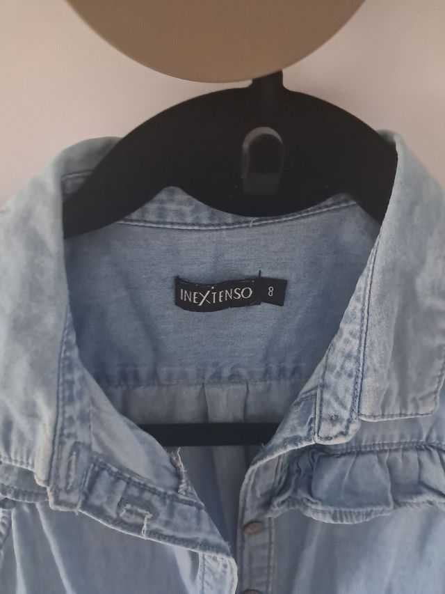 Camisa vaquera sin mangas niña