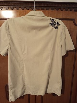 Camicia GANT uomo manica corta beige