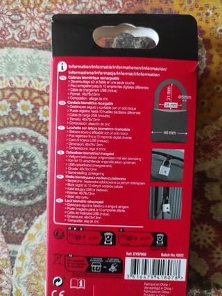 Candado Digital WORKPRO Huella Dactilar Recargable