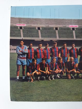 Postal C.F.B. 67/68 BARÇA Plantilla (21x15'5cm)