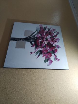 Cuadro de flores multicolor