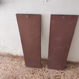 Set 2 Cuadros Madera Flores Naranja y Amarillo