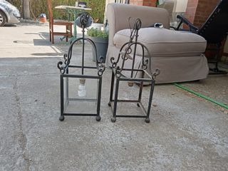 Pareja Faroles Hierro Forjado