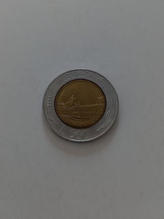 Moneda 500 Liras Italia 1990