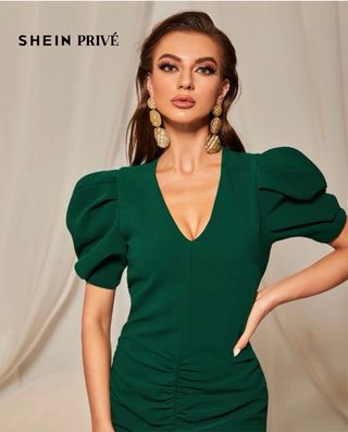 Vestido SHEIN verde talla M