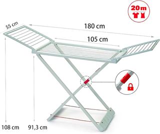 Tendedero Plegable Metal y Plástico