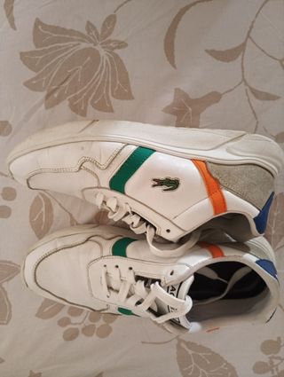 Zapatillas Deportivas Lacoste Beige/Azul/Naranja