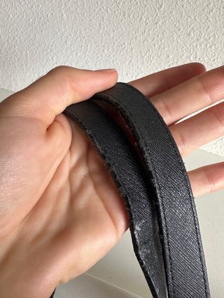 Bolso Uterqüe Negro Piel y Ante