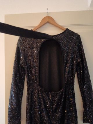 Abito elegante paillettes nero