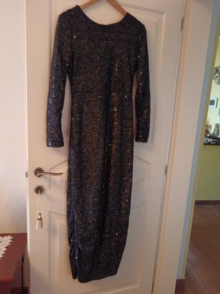 Abito elegante paillettes nero