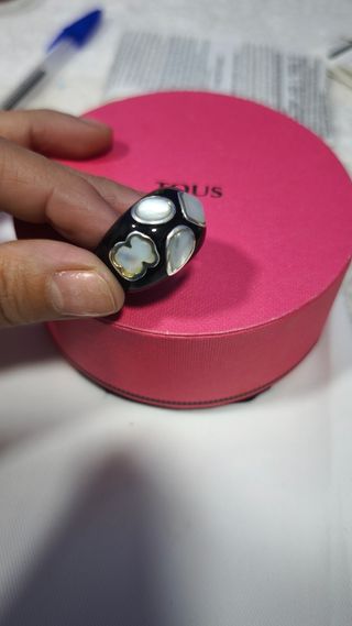 Anillo Tous Domi Negro y Blanco