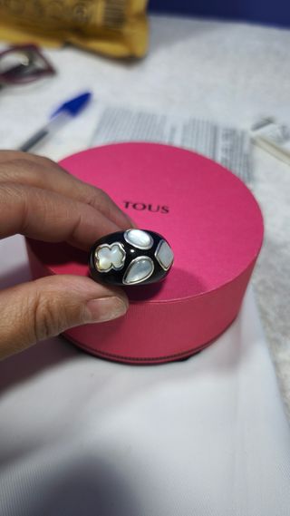 Anillo Tous Domi Negro y Blanco