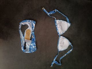 Bikini Mujer Azul y Blanco