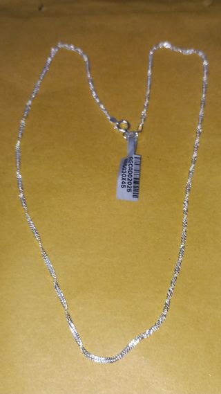 Cadena Cordón Plata de Ley 45cm