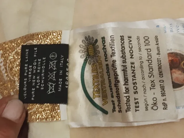 Coperta lana merinos beige