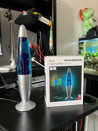 Lámpara Lava InnovaGoods Azul/Plateada