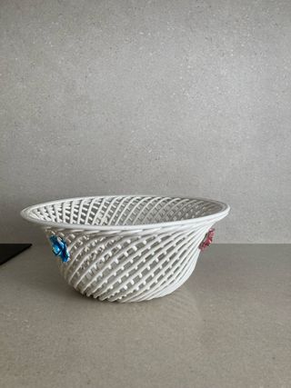 Frutero de porcelana antiguo