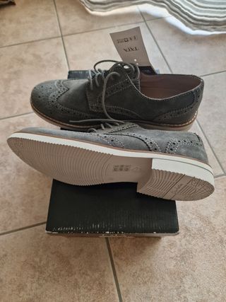 Scarpe eleganti cerimonia TATA grigie vera pelle