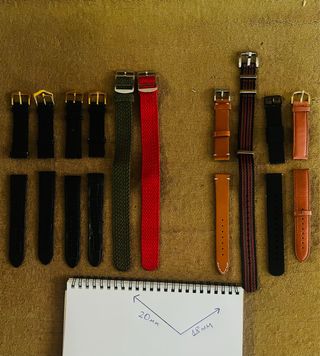 Lote 10 correas de reloj