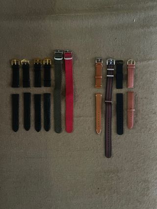 Lote 10 correas de reloj